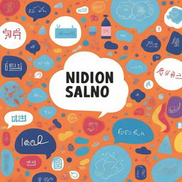 A vibrant and engaging book cover design with the theme of bilingualism