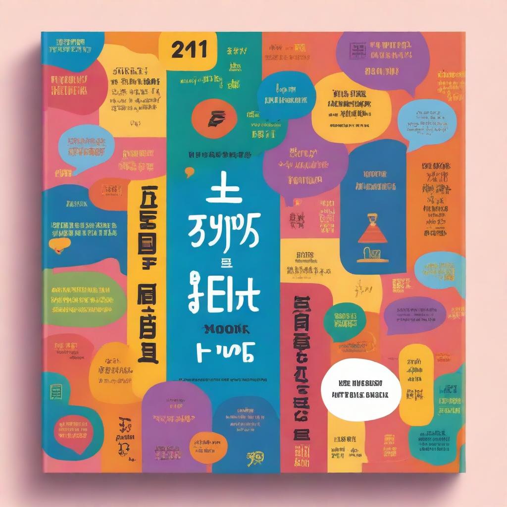 A vibrant and engaging book cover design with the theme of bilingualism