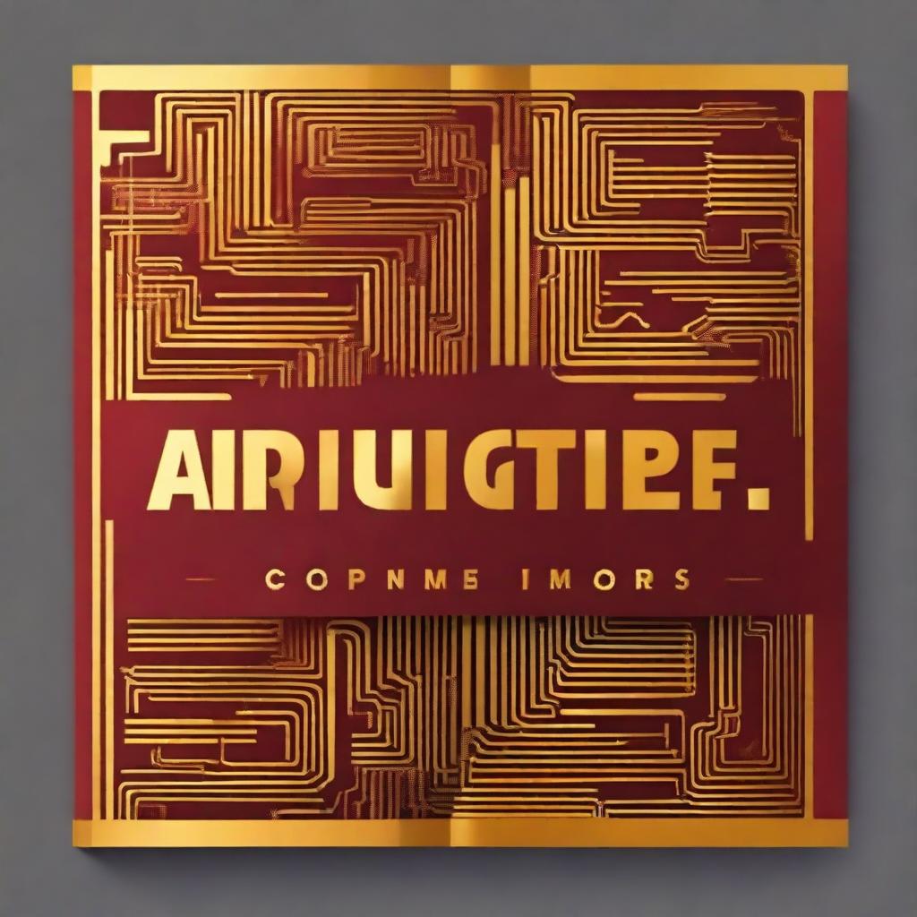 A cover design with the title 'ARQUITETURA E ORGANIZAÇÃO DE COMPUTADORES' in bold, golden letters