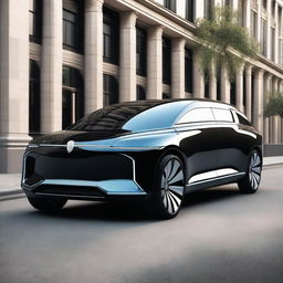 A futuristic electric luxury limousine SUV, combining the elegance of a limousine with the robustness of an SUV