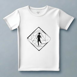 A stylish t-shirt design featuring a modern and minimalistic graphic