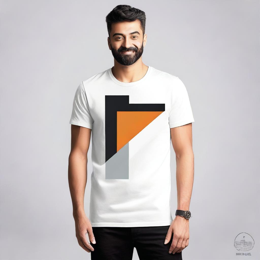 A stylish t-shirt design featuring a modern and minimalistic graphic