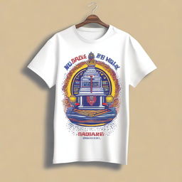 A stylish t-shirt design featuring the phrase 'Muara Badak siap Mekar'