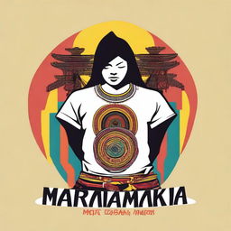 A stylish t-shirt design featuring the phrase 'Muara Badak siap Mekar'