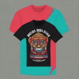 A stylish t-shirt design featuring the phrase 'Muara Badak siap Mekar' prominently displayed