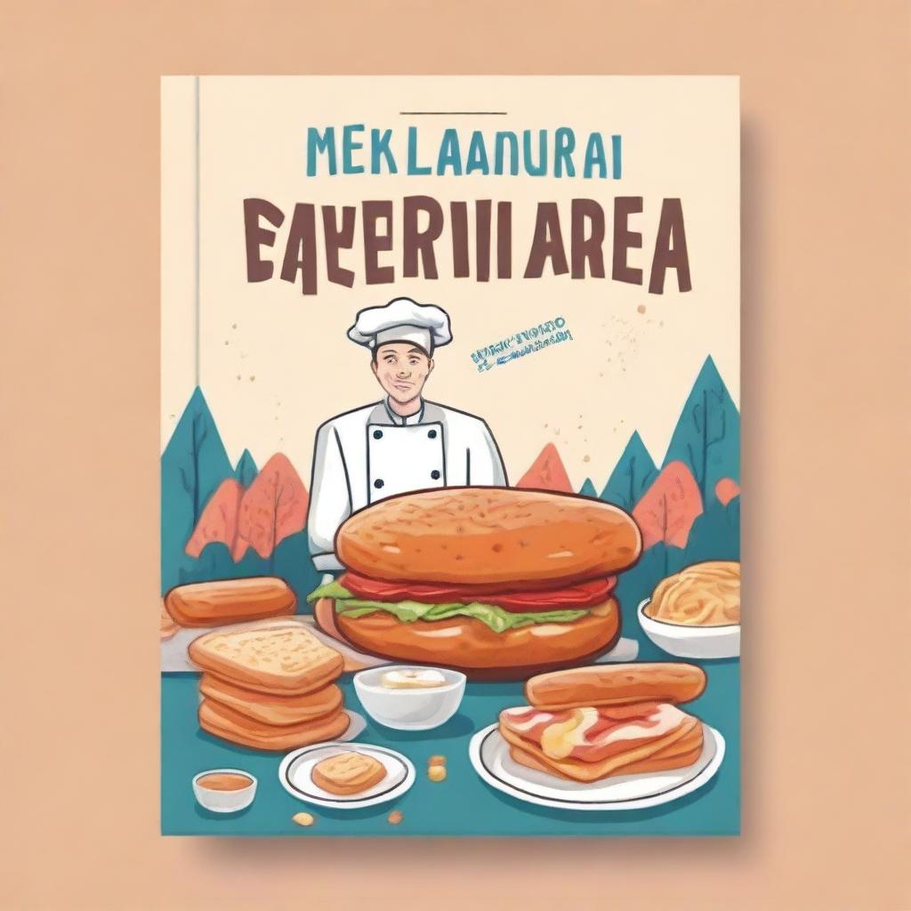 Create a book cover with the author named 'Пекарня Трдельник' and the title 'Приключения Трдельника'