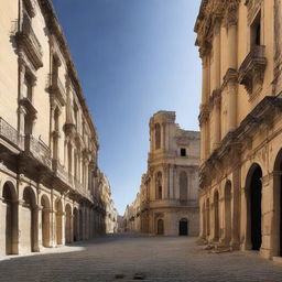 Una imagen de la ciudad de Cádiz en ruinas, con edificios derrumbados y calles desiertas