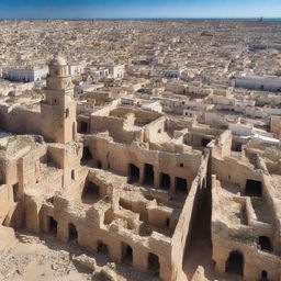 Una imagen de la ciudad de Cádiz en ruinas, con edificios derrumbados y calles desiertas