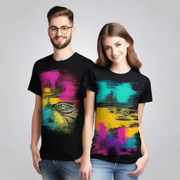 Design a unique and stylish t-shirt featuring creative and modern graphics