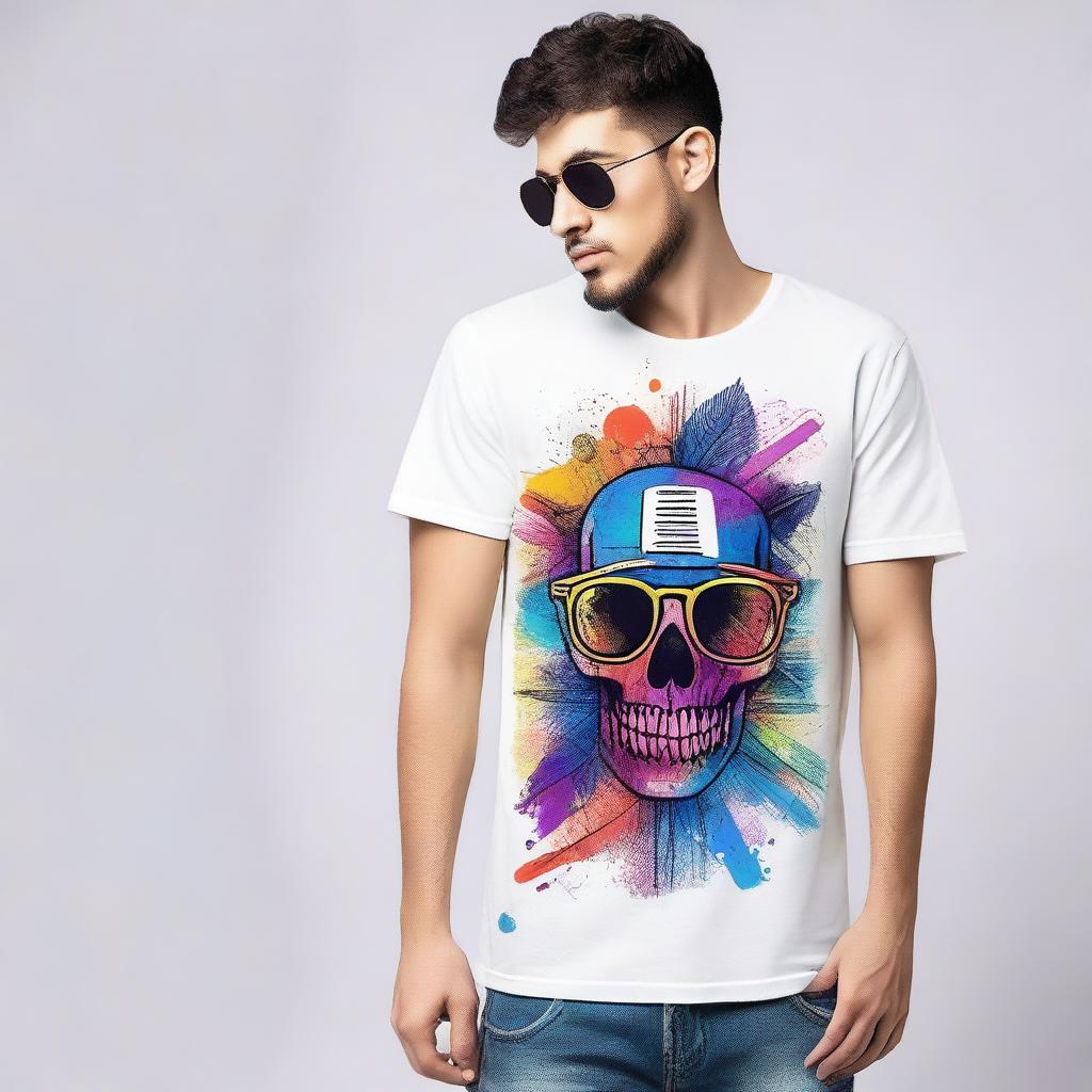 Design a unique and stylish t-shirt featuring creative and modern graphics