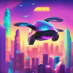 A captivating book cover featuring a futuristic flying taxi soaring over a bustling cityscape