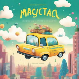 A captivating book cover for a book titled 'MAGIC TAXI'