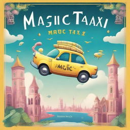 A captivating book cover for a book titled 'MAGIC TAXI'