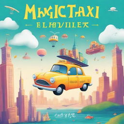 A captivating book cover for a book titled 'MAGIC TAXI'