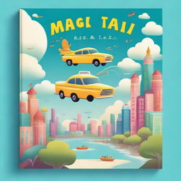 A captivating book cover for a book titled 'MAGIC TAXI'