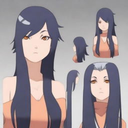 A mature version of Hinata Hyuga from the Naruto series, depicted as an older and more experienced character