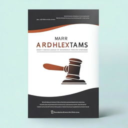 Design a book cover for a textbook on Alternative Dispute Resolution (ADR) exams