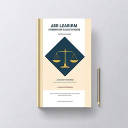 Design a book cover for a textbook on Alternative Dispute Resolution (ADR) exams