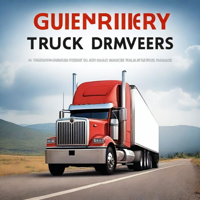 Design a book cover for a guidebook specifically for truck drivers