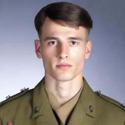 A young man in a military uniform