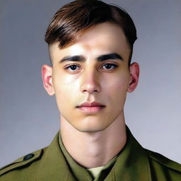 A young man in a military uniform