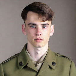 A young man in a military uniform