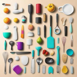 A vibrant and engaging image showcasing 22 essential kitchen gadgets available on Amazon