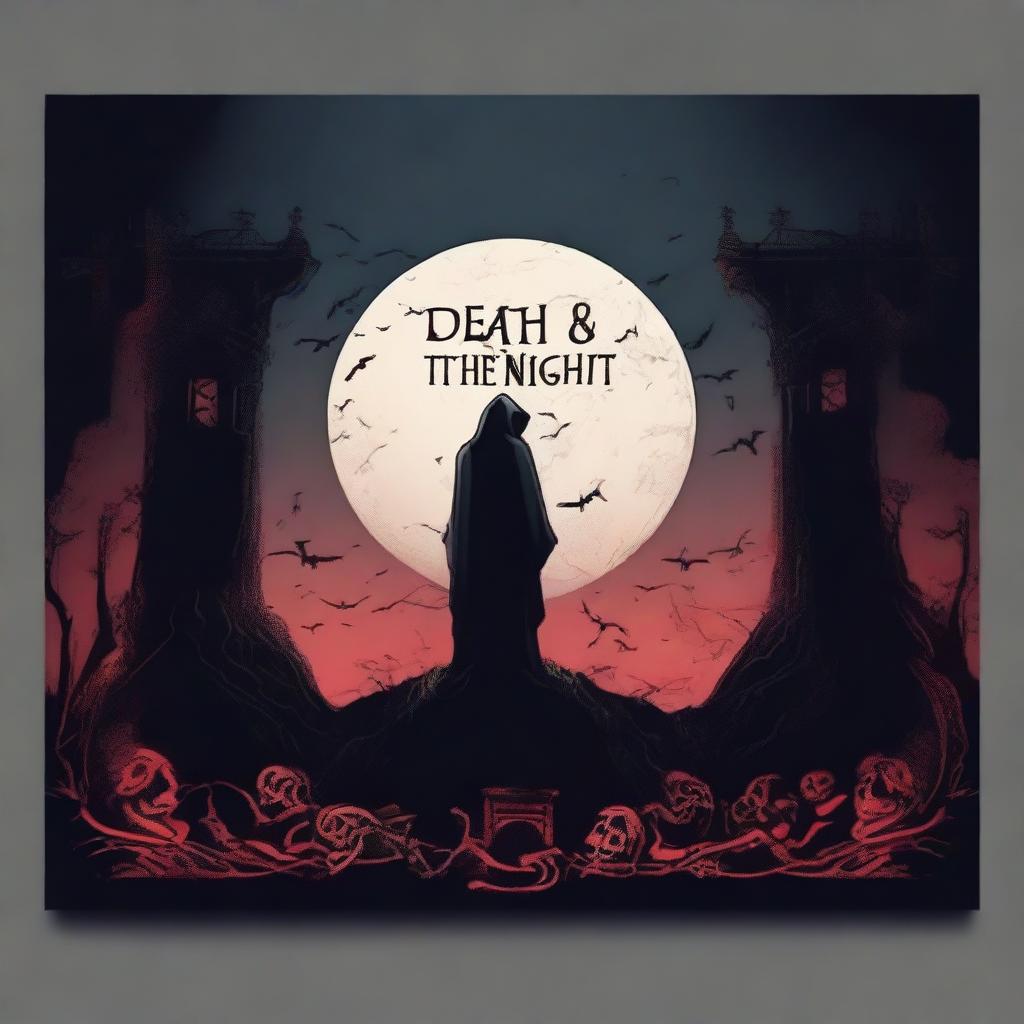 Crea un banner y la cabecera para un canal de YouTube llamado 'Death in the Night