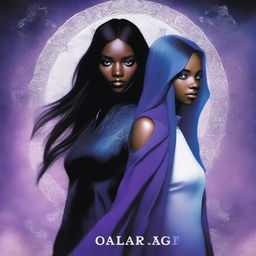 The cover features a striking visual composition with two main characters, each highlighting their unique traits