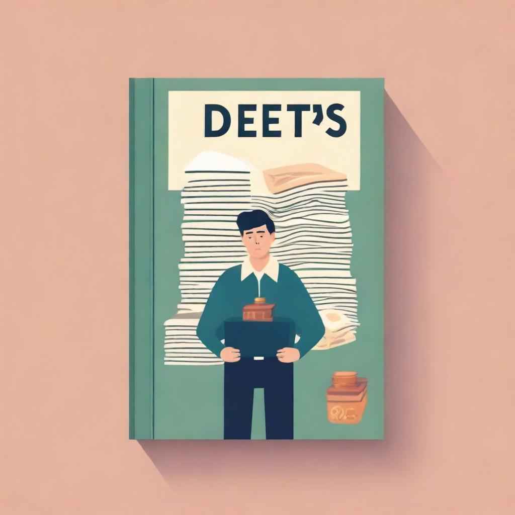 A book cover illustration depicting the theme of debts