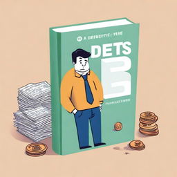 A book cover illustration depicting the theme of debts