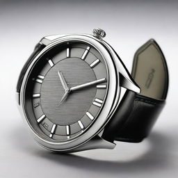 Design a luxury wristwatch with the case in the shape of a shield