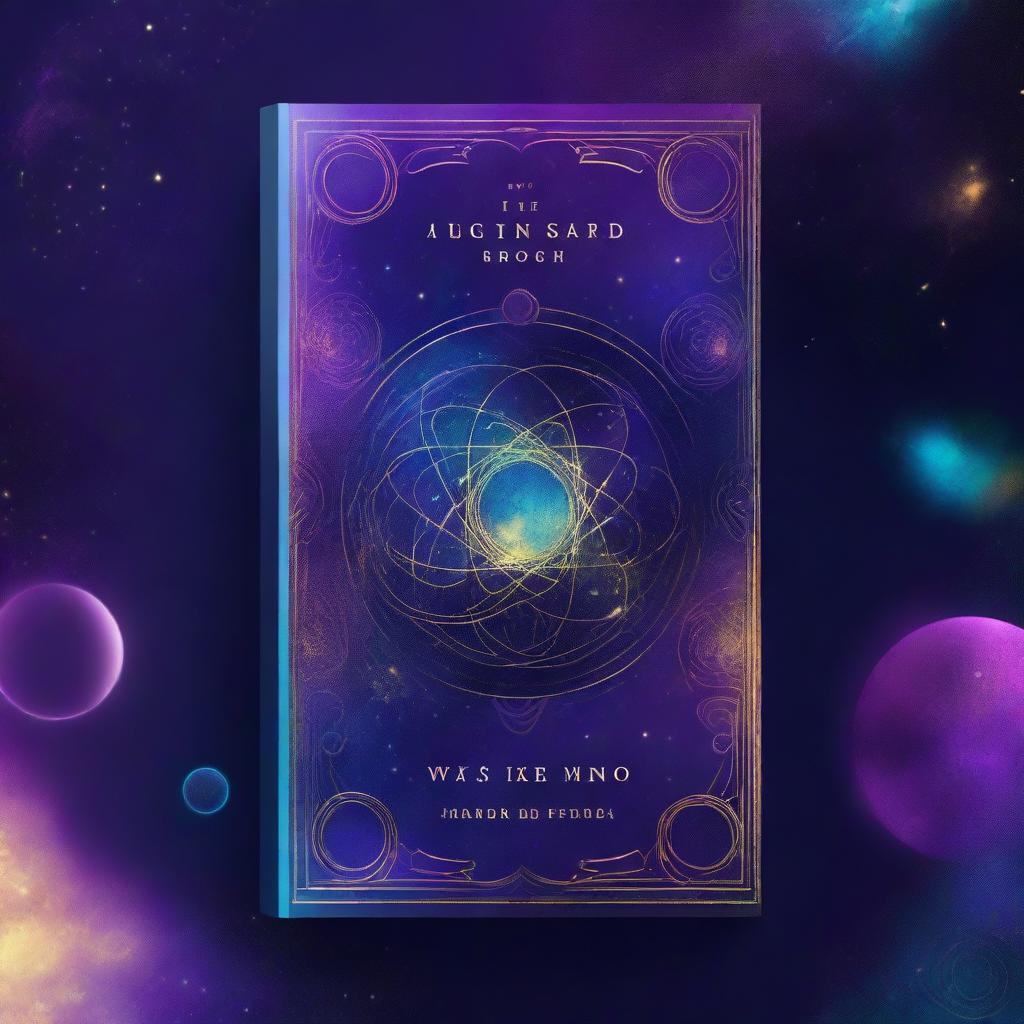 A captivating book cover featuring an abstract representation of the universe