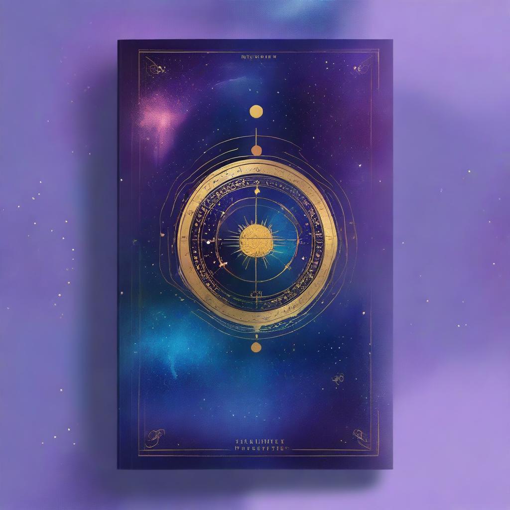 A captivating book cover featuring an abstract representation of the universe