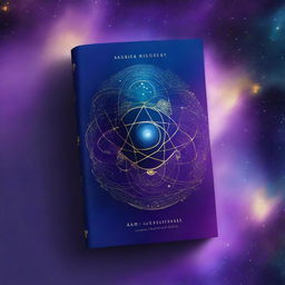 A captivating book cover featuring an abstract representation of the universe