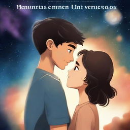 Create a book cover for a novel titled 'Memorias entre universos'