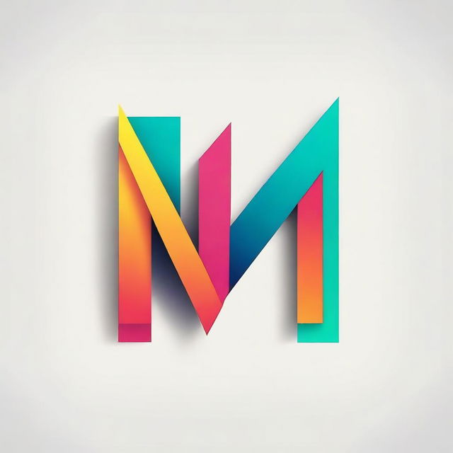 A bold and stylish design featuring the letters 'NM'