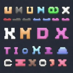 The word 'NOX' rendered in pixel art style