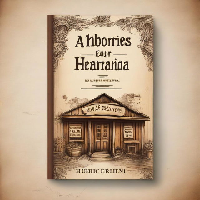 Create a book cover with the title 'Sabores e Herança: Histórias do Armazém São Vicente'