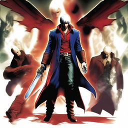 An informative and visually appealing image showcasing curiosities and interesting facts about Devil May Cry 3