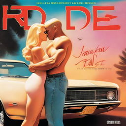 A book cover featuring a strong bald man kissing a blonde girl