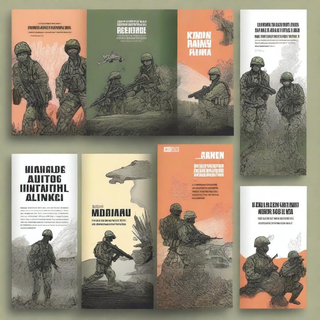 Create 10 book covers that depict the Indonesian military's involvement in addressing non-military threats, especially during the Covid-19 pandemic