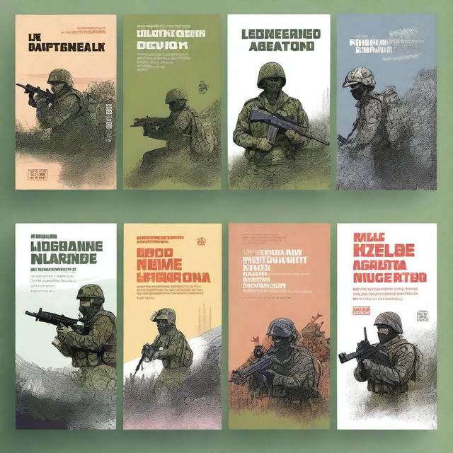 Create 10 book covers that depict the Indonesian military's involvement in addressing non-military threats, especially during the Covid-19 pandemic