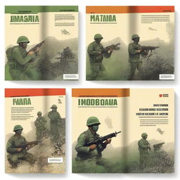 Create 10 book covers that depict the Indonesian military's involvement in addressing non-military threats, especially during the Covid-19 pandemic