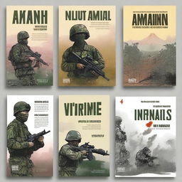 Create 10 book covers that depict the Indonesian military's involvement in addressing non-military threats, especially during the Covid-19 pandemic