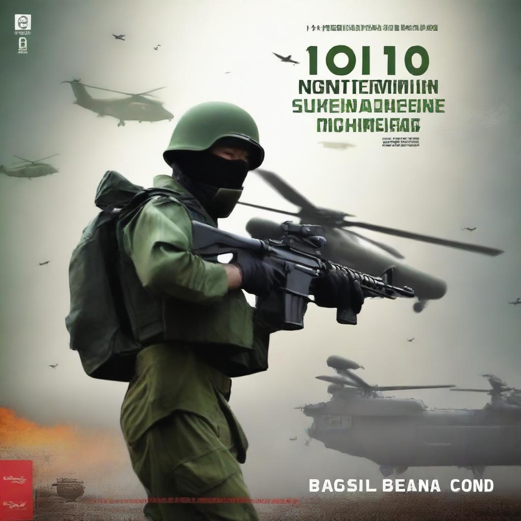 Create 10 book covers that narrate the role of the Indonesian military in facing non-military threats such as the Covid-19 pandemic