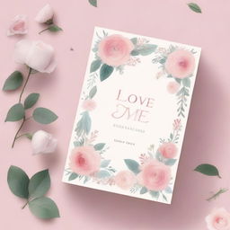 A beautiful and romantic book cover for a collection of love poems