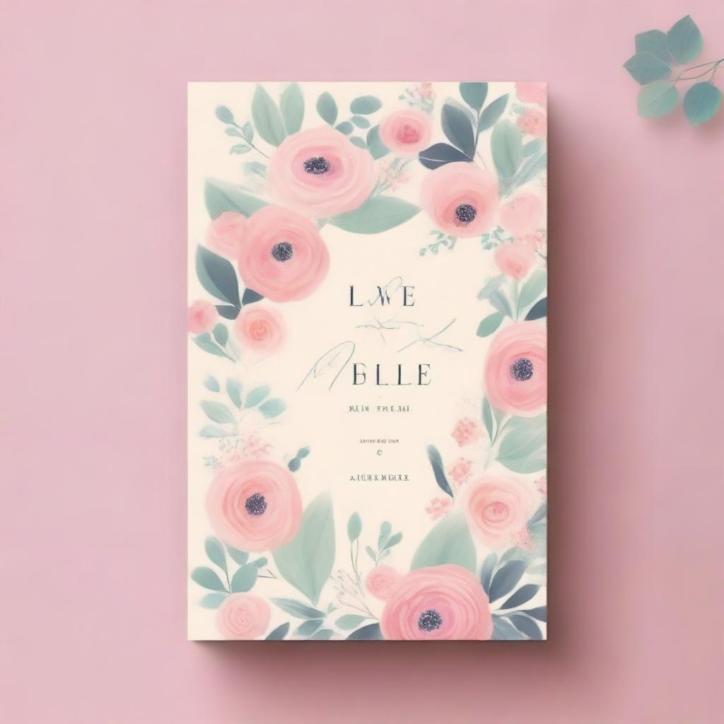 A beautiful and romantic book cover for a collection of love poems