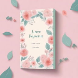 A beautiful and romantic book cover for a collection of love poems