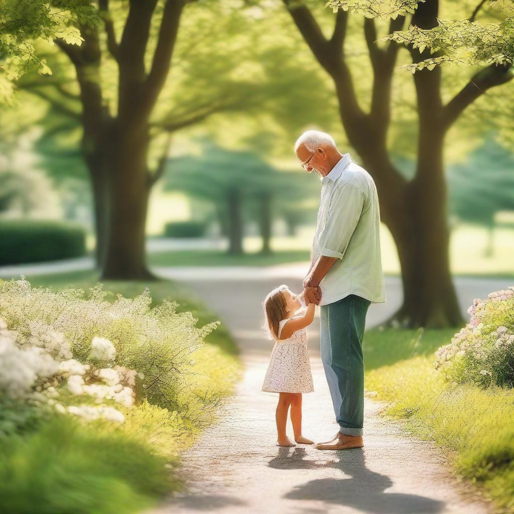 A heartwarming scene of a young girl with her father